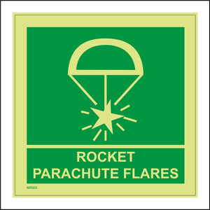 MR055 Rocket Parachute Flares Sign with Parachute Star
