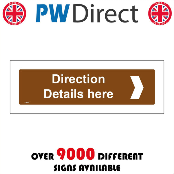 CM407 Direction Details Your Words Right Arrow Brown
