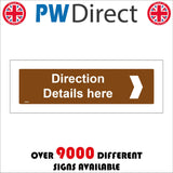 CM407 Direction Details Your Words Right Arrow Brown