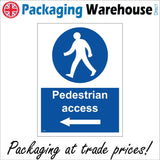 CS559 Pedestrian Access Left Arrow Direction Public Route Way