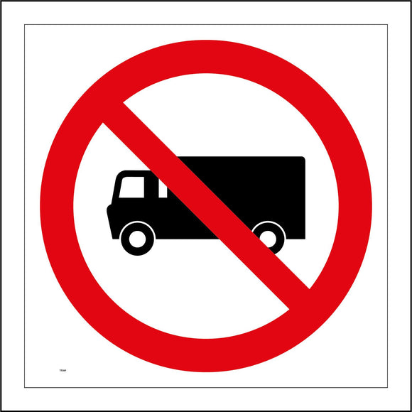 TR069 Trucks Prohibited Sign with Truck