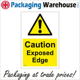 WT060 Caution Exposed Edge Sign with Triangle Exclamation Mark