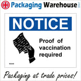 MA849 Notice Proof Of Vacination Required