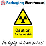 WS599 Caution Radiation Risk Sign with Triangle Radiation Logo