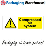 WS933 Compressed Air System Sign with Exclamation Mark