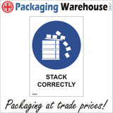MA240 Stack Correctly Sign with Pallet Stock