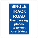 VE246 Single Track Road Use Passing Places To Permit Overtaking