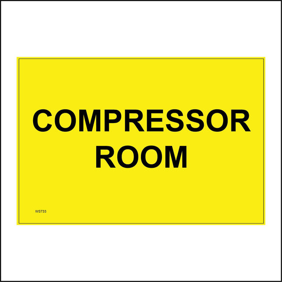 Compressor Room Sign with Square – PWDirect