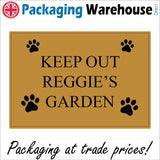 CM137 Personalise Garden Sign with Paw Prints