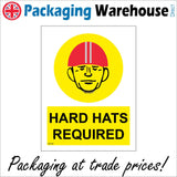 MA230 Hard Hats Required Sign with Face Hard Hat