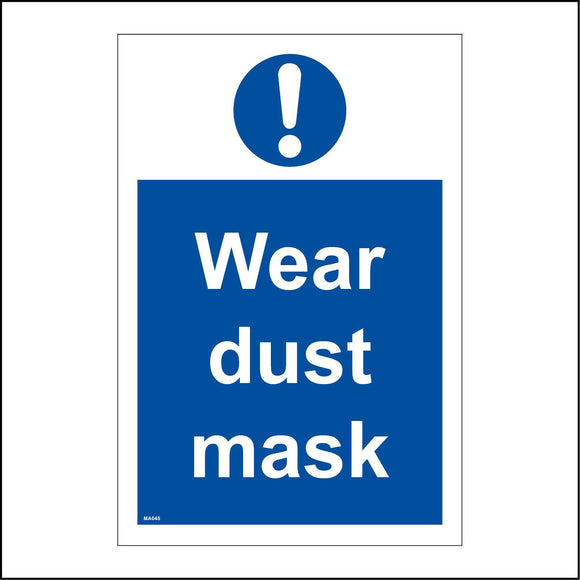 MA045 Wear Dust Mask Sign with Exclamation Mark