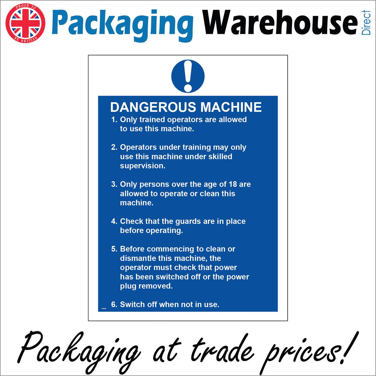 Dangerous Machine Sign with Circle Exclamation Mark – PWDirect