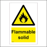 WS682 Flammable Solid Sign with Triangle Fire