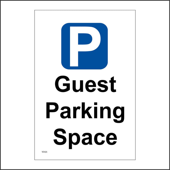 VE426 Guest Parking Space Visitors Lodger Resident Clients