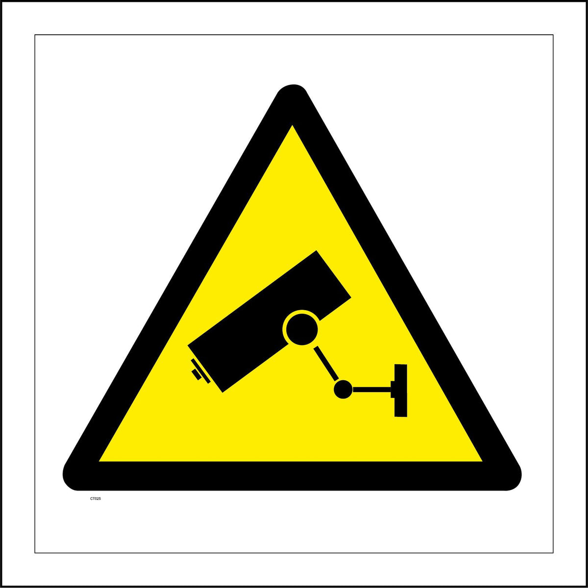 Cctv Surveillance Camera Sign with Camera Triangle – PWDirect
