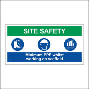 MU260 Site Safety Minimum PPE Working On Scaffold