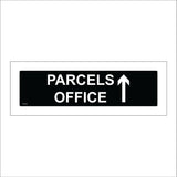 TR318 Parcels Office Up Arrow Sign with Up Arrow