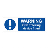 MA716 Warning GPS Tracking Device Fitted Sign with Circle Exclamation Mark