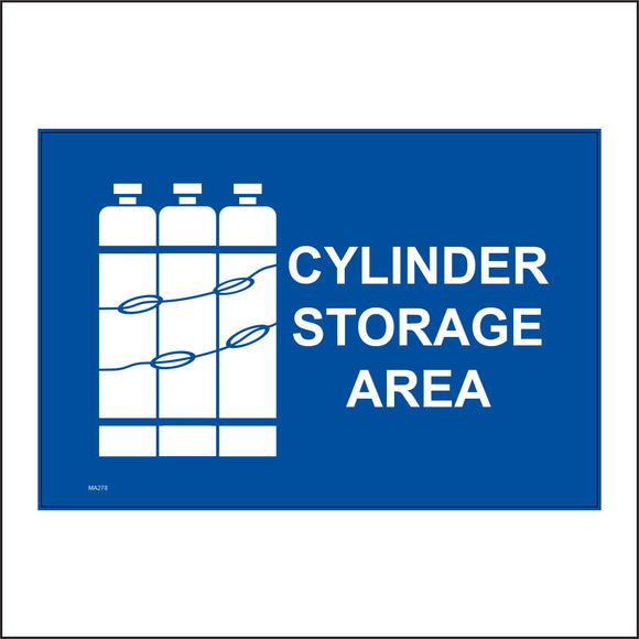 MA278 Cylinder Storage Area Sign with Cylinders