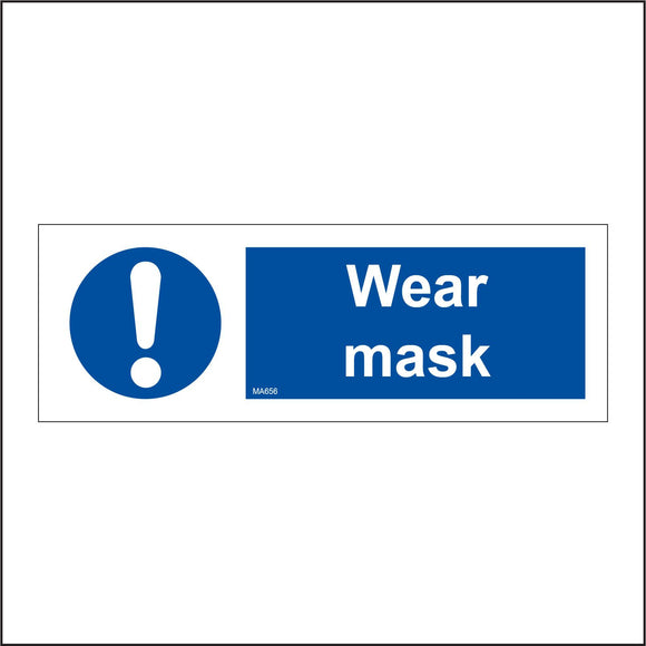 MA656 Wear Mask Sign with Exclamation Mark