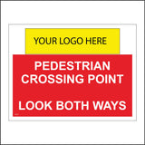 CS523 Pedestrian Crossing Point Look Both Ways Your My Name Logo Company