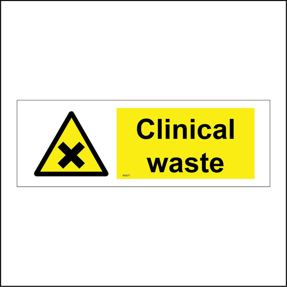 WS671 Clinical Waste Sign with Triangle