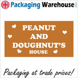 CM197 Peanut And Doughnuts House Sign with Hearts