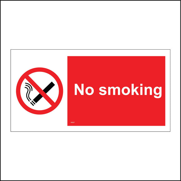 NS057 No Smoking Sign with Circle Cigarette