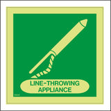 MR090 Line -Throwing Appliance Sign with Spear Rope