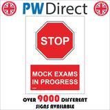 SC006 Stop Mock Exams In Progress Quiet Admittance Entry