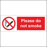 NS026 Please Do Not Smoke Sign with Cigarette