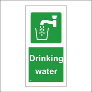FS216 Drinking Water Sign with Tap Glass Water