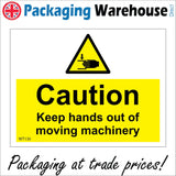 WT130 Caution Keep Hands Out Of Moving Machinery