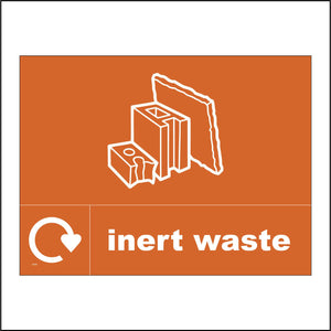 CS341 Inert Waste Recycling Sign with Bricks Recycling Logo