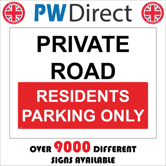 VE433 Private Road Residents Parking Only