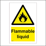 WS681 Flammable Liquid Sign with Triangle Fire