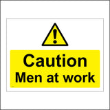 WS939 Caution Men At Work Sign with Triangle Exclamation Mark