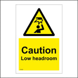 WT059 Caution Low Head Room Sign