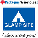 VE206 Glamp Site Sign with Tent