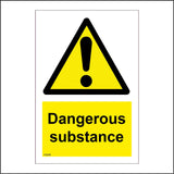 WS686 Dangerous Substance Sign with Triangle Exclamation Mark