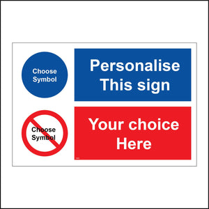 CMU02 Design A Sign Bespoke Choose your Layout Custom Information Badge Sign