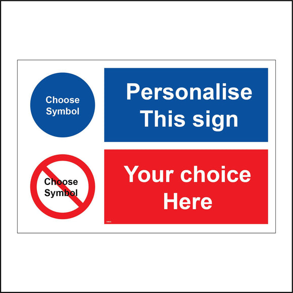 CMU02 Design A Sign Bespoke Choose your Layout Custom Information Badge Sign