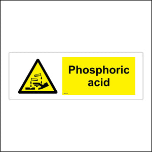 WS574 Phosphoric Acid Sign with Triangle Hands Acid