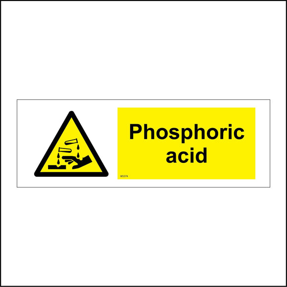 WS574 Phosphoric Acid Sign with Triangle Hands Acid