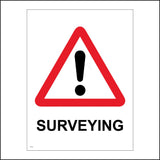 TR126 Surveying Sign with Triangle Exclamation Mark