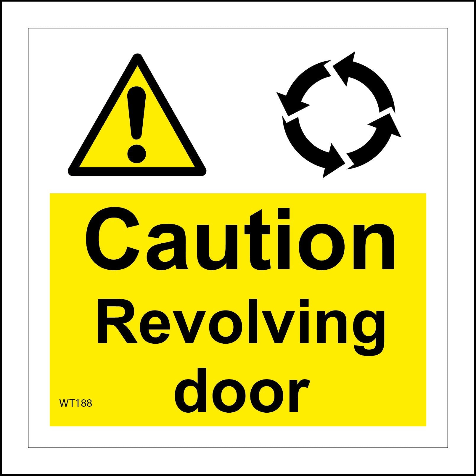 Sign Revolving Doors Caution Revolving Door Double Rotate – PWDirect