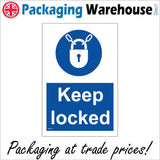 MA338 Keep Locked Sign with Padlock Chain
