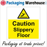 WS849 Caution Slippery Floor Sign with Triangle Man Slipping