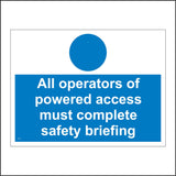 MA791 All Operators Of Powered Access Must Complete Safety Briefing