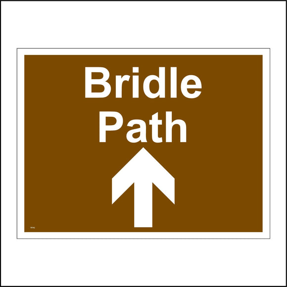 TR142 Bridle Path Ahead Sign with Arrow